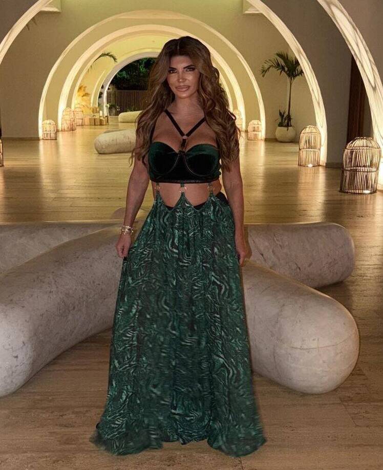 Housewives' Alum Teresa Giudice Celebrates Christmas With a Strappy,  Midriff-Baring Bustier